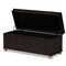 Baxton Studio Janna Transitional Dark Brown Faux Leather Upholstered and Oak Brown Finished Wood Storage Ottoman 191-11902-ZORO - alternate 5